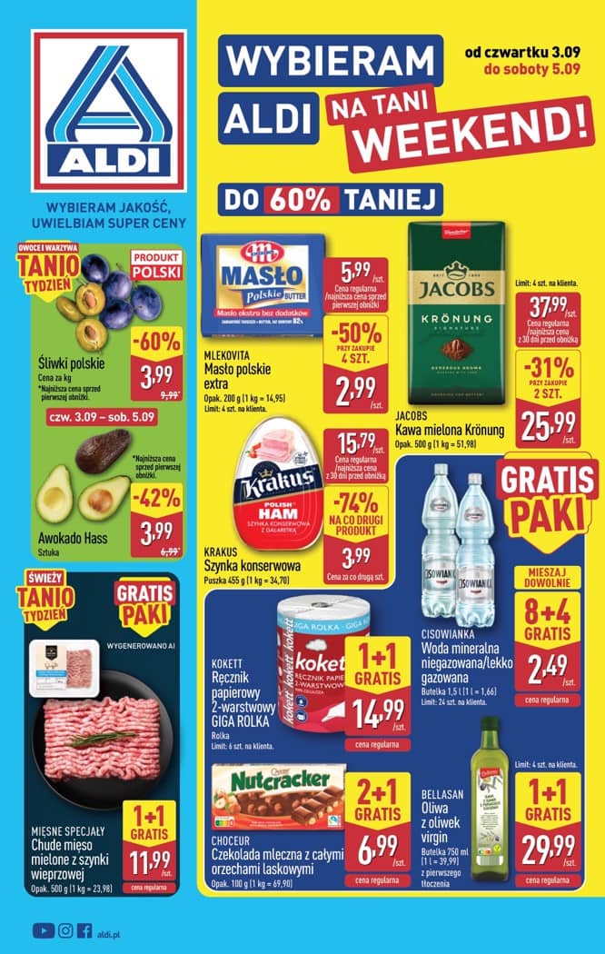 Aldi - Oferta weekendowa od czwartku 3.09 do soboty 5.09 1 puslapis