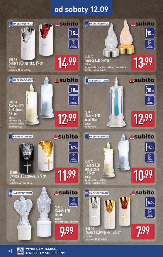 Aldi - Artykuły przemysłowe i tekstylia od środy 9.09 i od soboty 12.09 14 puslapis