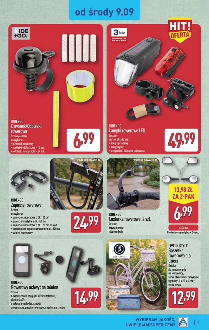 Aldi - Artykuły przemysłowe i tekstylia od środy 9.09 i od soboty 12.09 7 puslapis