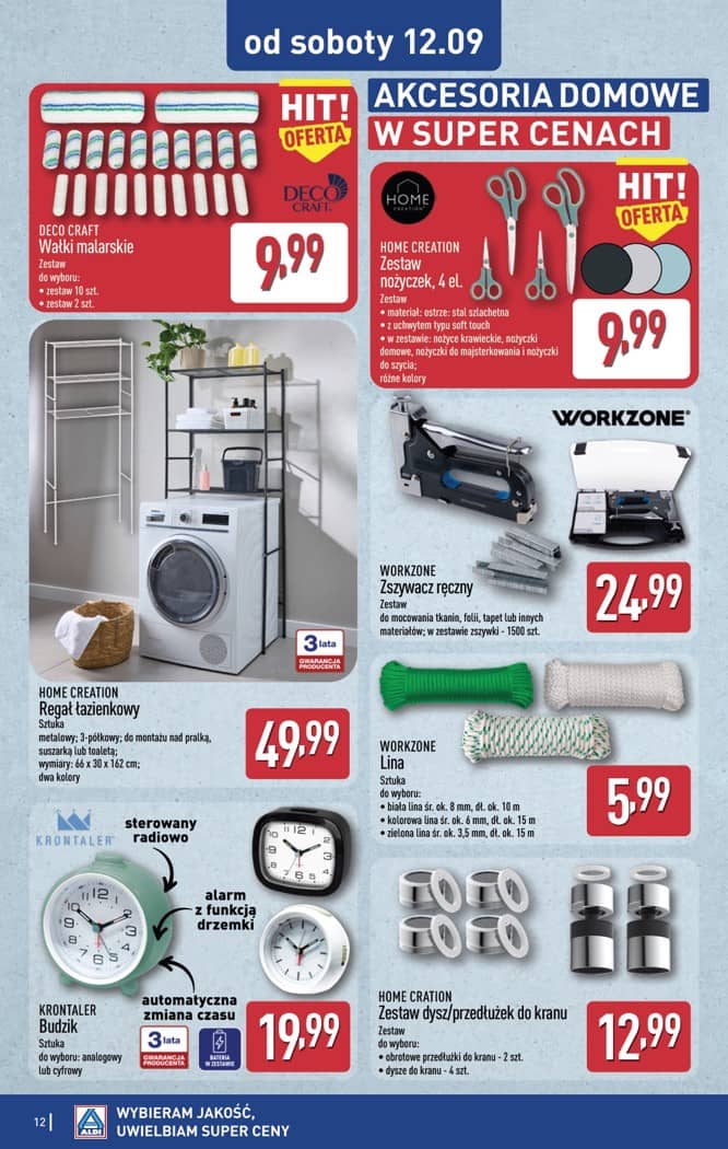 Aldi - Artykuły przemysłowe i tekstylia od środy 9.09 i od soboty 12.09 12 puslapis