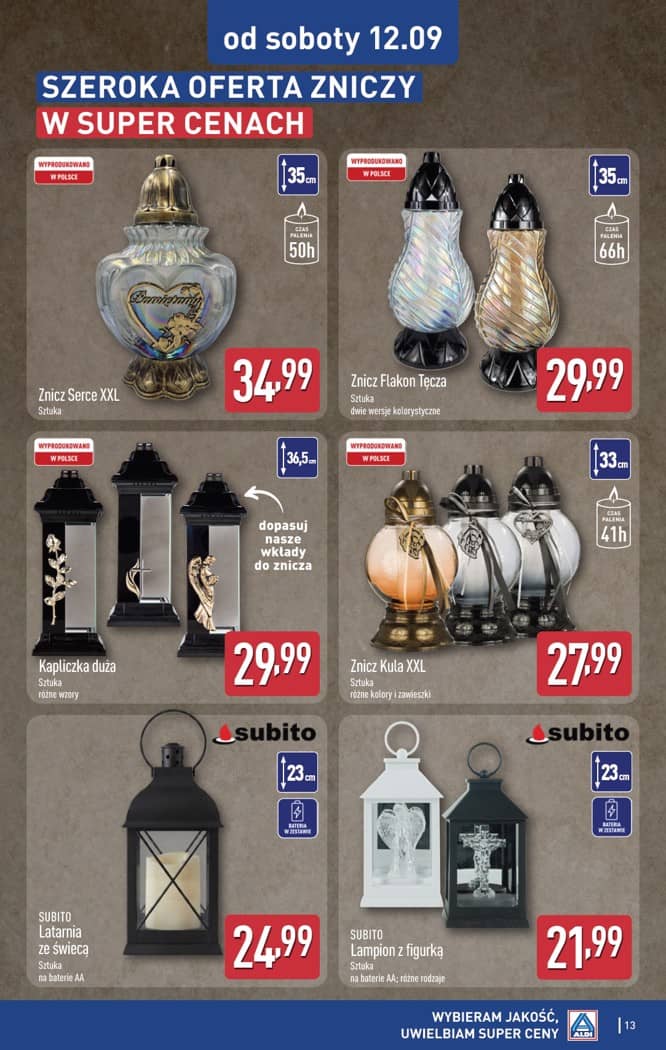 Aldi - Artykuły przemysłowe i tekstylia od środy 9.09 i od soboty 12.09 13 puslapis