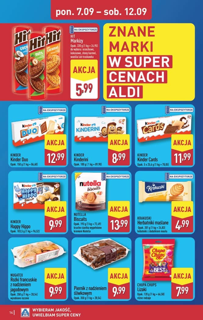 Aldi - Pełna oferta od poniedziałku 07.09 do soboty 12.09 14 puslapis