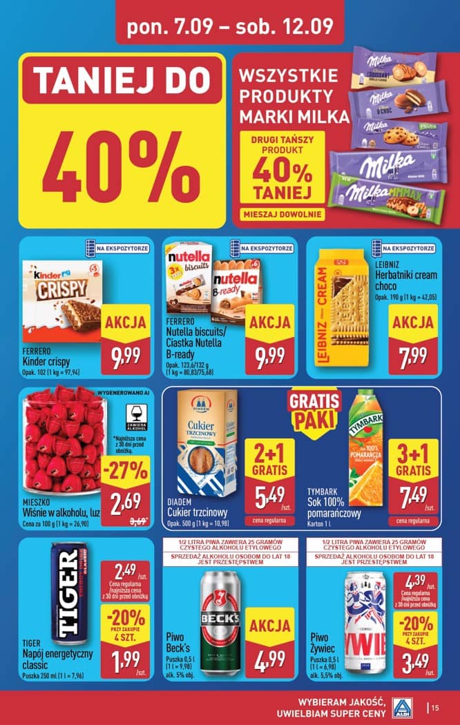 Aldi - Pełna oferta od poniedziałku 07.09 do soboty 12.09 15 puslapis