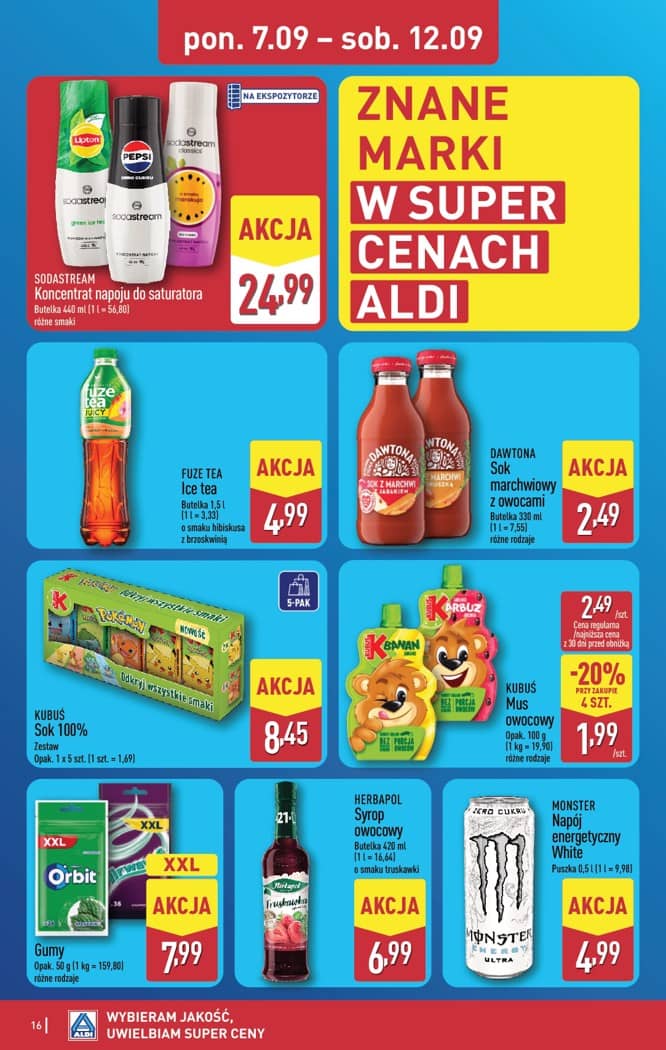 Aldi - Pełna oferta od poniedziałku 07.09 do soboty 12.09 16 puslapis