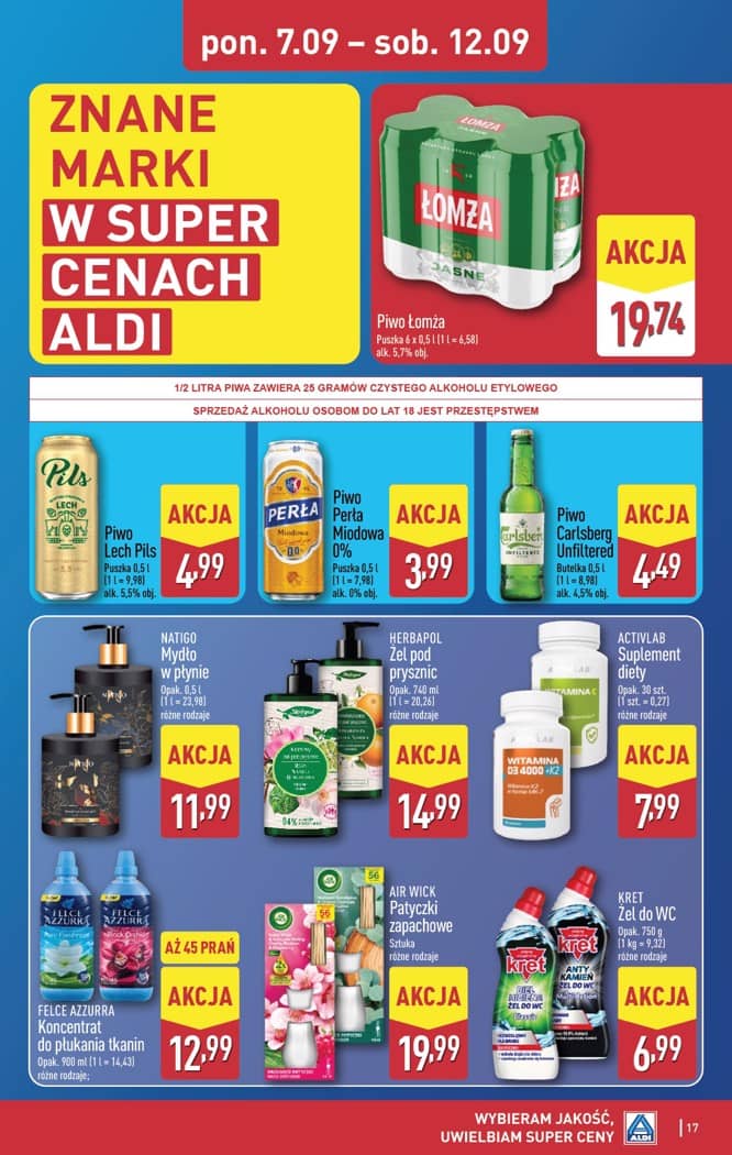 Aldi - Pełna oferta od poniedziałku 07.09 do soboty 12.09 17 puslapis