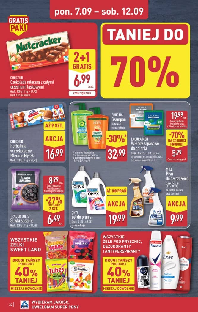 Aldi - Pełna oferta od poniedziałku 07.09 do soboty 12.09 22 puslapis