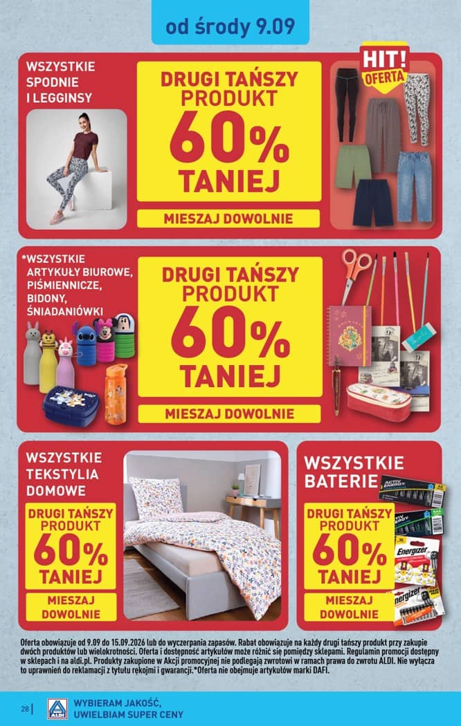 Aldi - Pełna oferta od poniedziałku 07.09 do soboty 12.09 28 puslapis