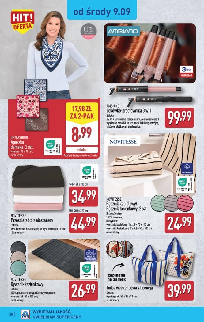 Aldi - Pełna oferta od poniedziałku 07.09 do soboty 12.09 30 puslapis