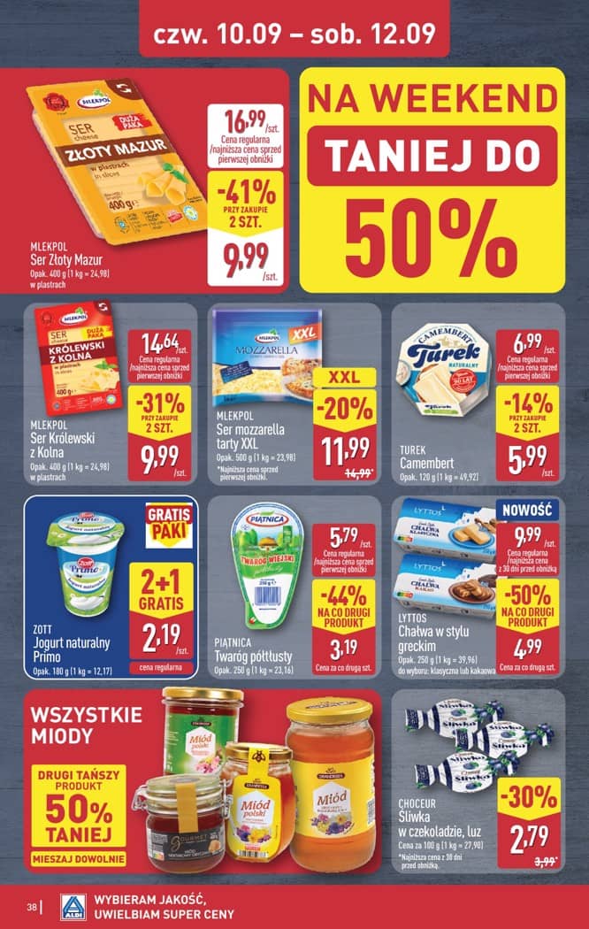 Aldi - Pełna oferta od poniedziałku 07.09 do soboty 12.09 38 puslapis