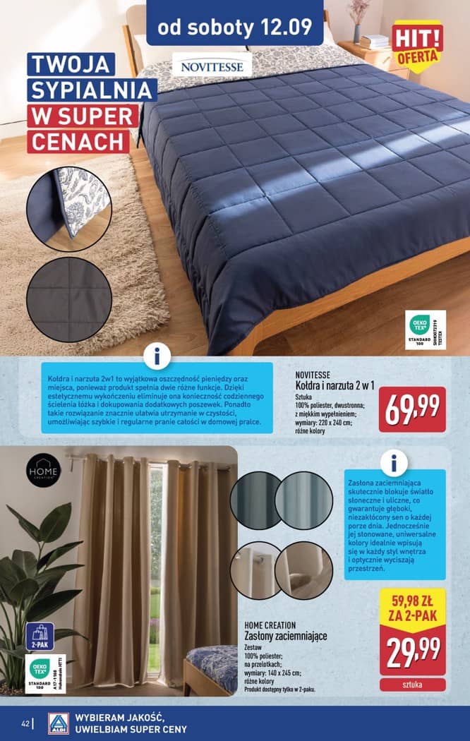 Aldi - Pełna oferta od poniedziałku 07.09 do soboty 12.09 42 puslapis