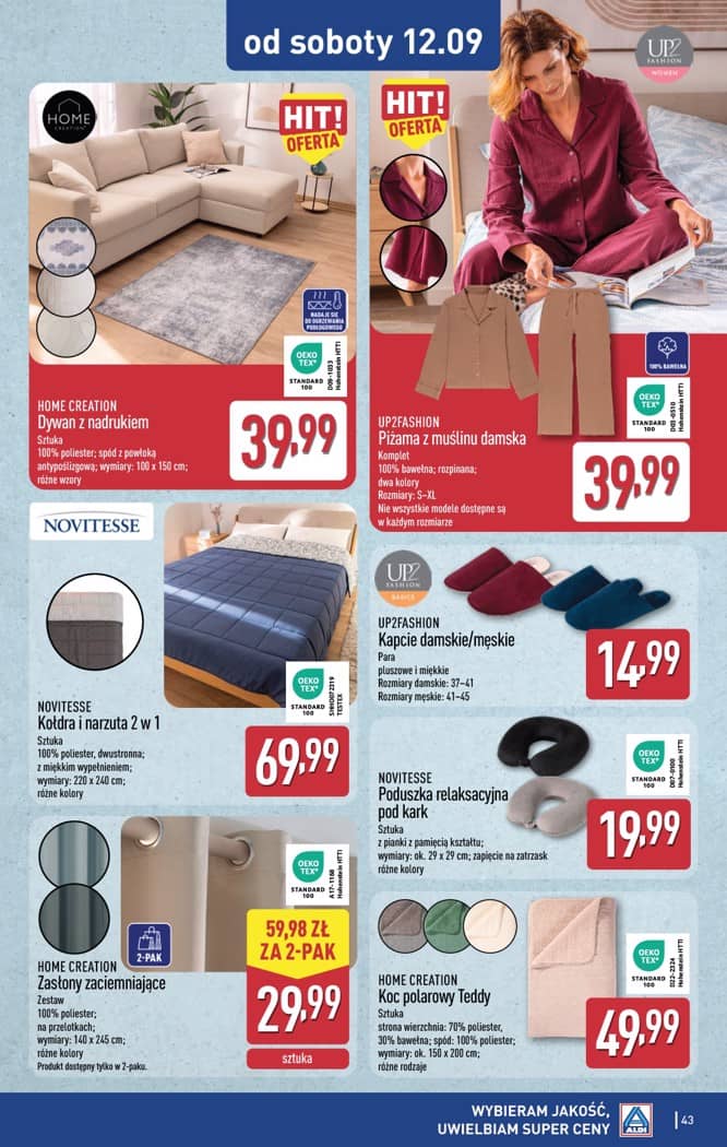 Aldi - Pełna oferta od poniedziałku 07.09 do soboty 12.09 43 puslapis
