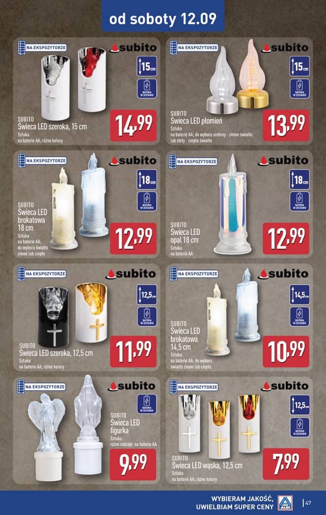 Aldi - Pełna oferta od poniedziałku 07.09 do soboty 12.09 47 puslapis