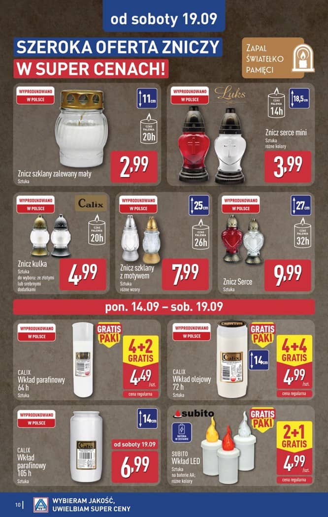 Aldi - Artykuły przemysłowe i tekstylia od środy 16.09 i od soboty 19.09 10 puslapis