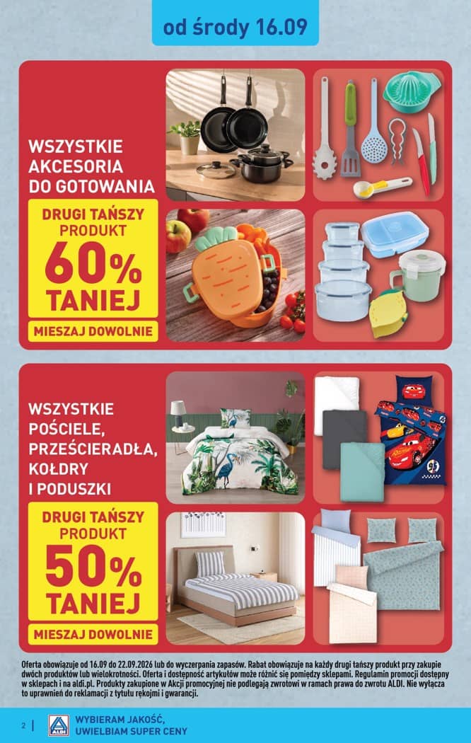 Aldi - Artykuły przemysłowe i tekstylia od środy 16.09 i od soboty 19.09 2 puslapis