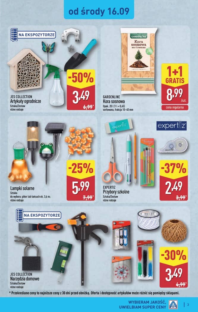 Aldi - Artykuły przemysłowe i tekstylia od środy 16.09 i od soboty 19.09 3 puslapis