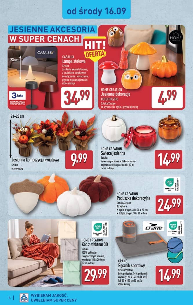Aldi - Artykuły przemysłowe i tekstylia od środy 16.09 i od soboty 19.09 8 puslapis