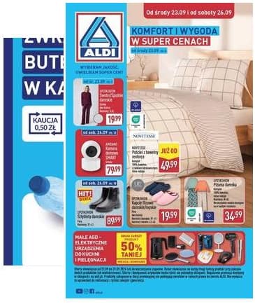 Aldi - Artykuły przemysłowe i tekstylia od środy 23.09 i od soboty 26.09 2026-09-23 – 2026-09-26