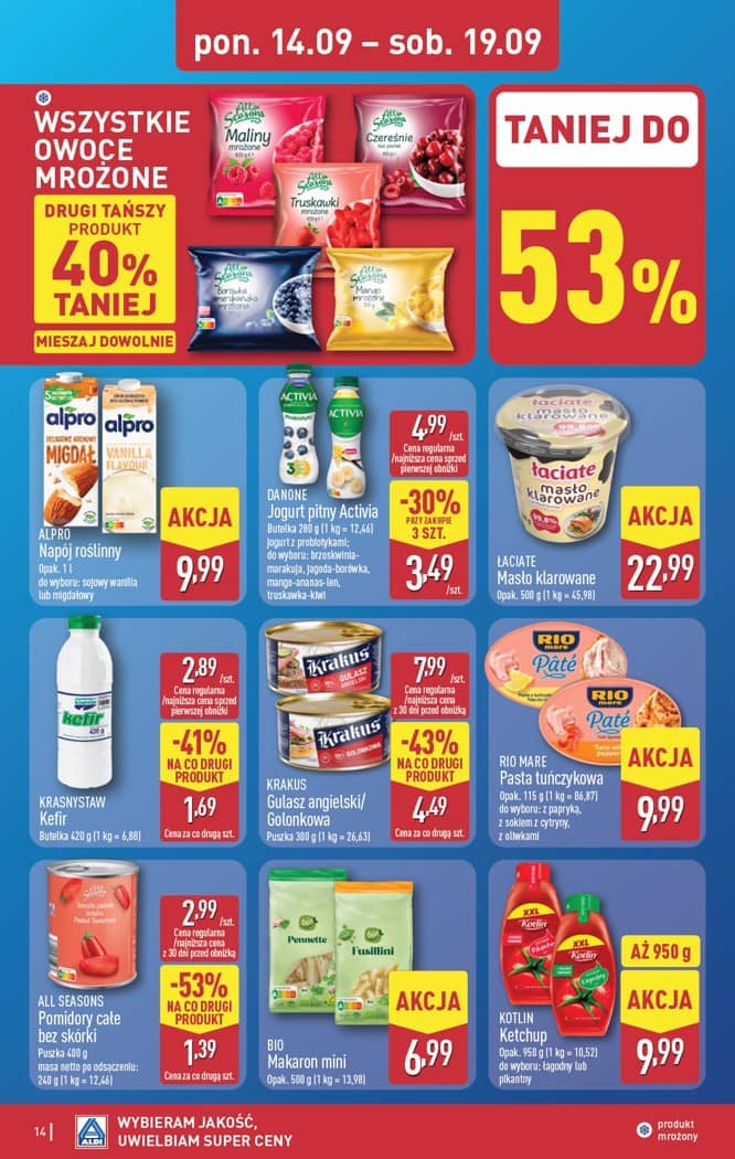 Aldi - Pełna oferta od poniedziałku 14.09 do soboty 19.09 14 puslapis