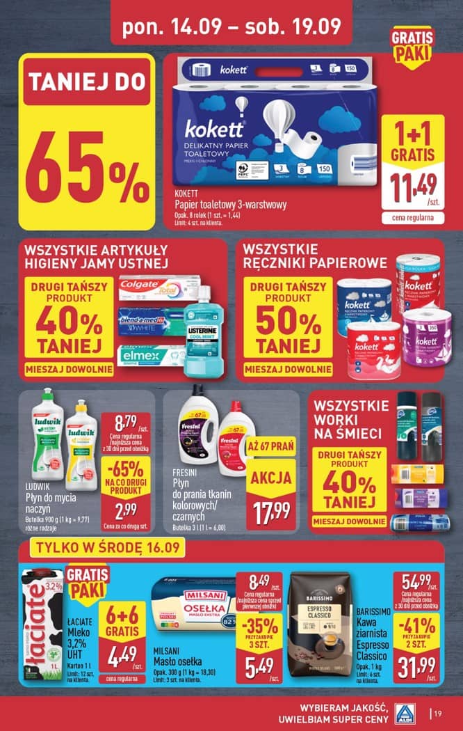 Aldi - Pełna oferta od poniedziałku 14.09 do soboty 19.09 19 puslapis