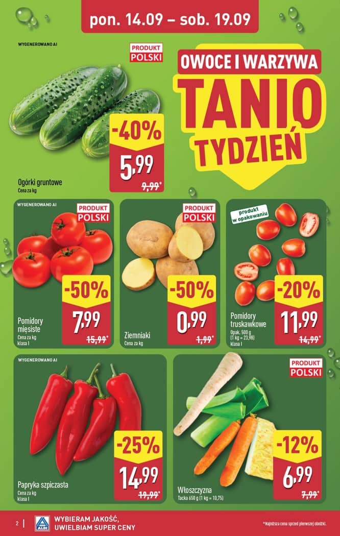 Aldi - Pełna oferta od poniedziałku 14.09 do soboty 19.09 2 puslapis