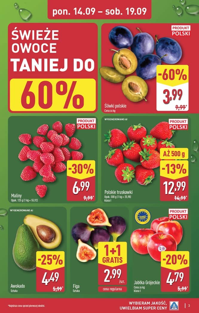 Aldi - Pełna oferta od poniedziałku 14.09 do soboty 19.09 3 puslapis