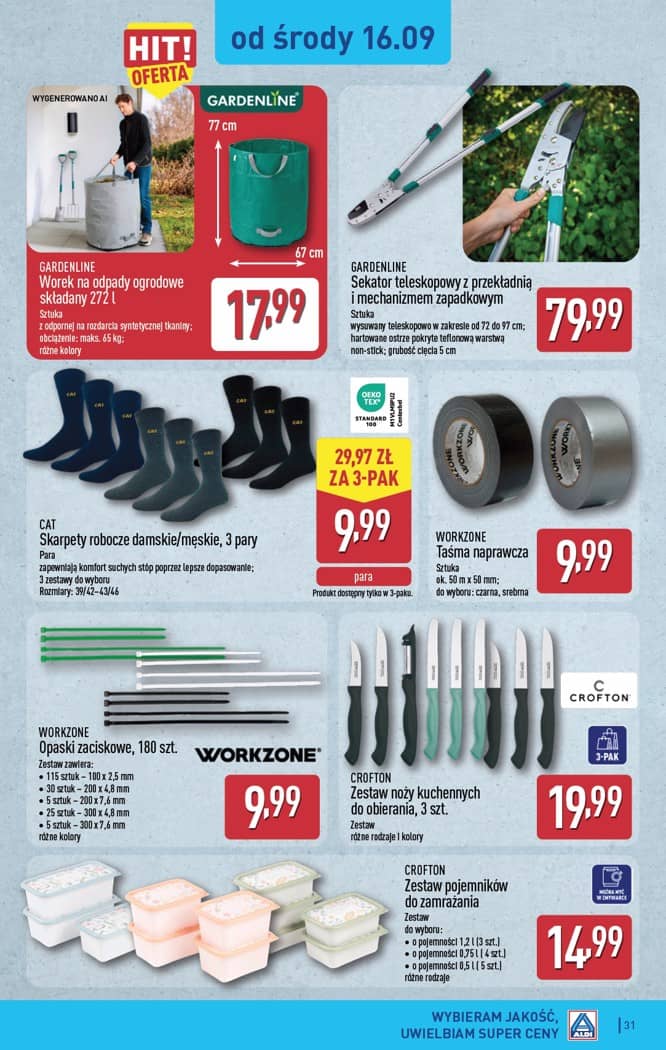 Aldi - Pełna oferta od poniedziałku 14.09 do soboty 19.09 31 puslapis