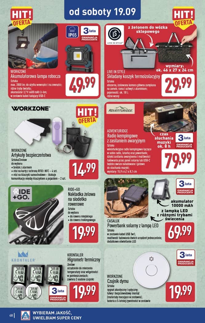 Aldi - Pełna oferta od poniedziałku 14.09 do soboty 19.09 48 puslapis