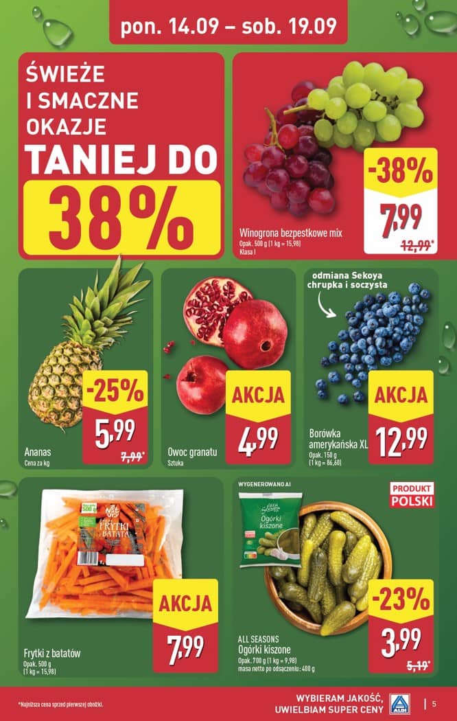 Aldi - Pełna oferta od poniedziałku 14.09 do soboty 19.09 5 puslapis