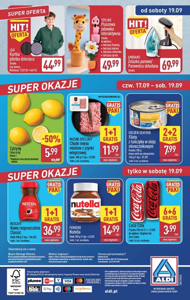 Aldi - Pełna oferta od poniedziałku 14.09 do soboty 19.09 50 puslapis