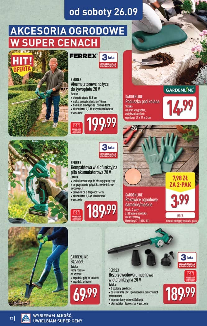 Aldi - Artykuły przemysłowe i tekstylia od środy 23.09 i od soboty 26.09 12 puslapis