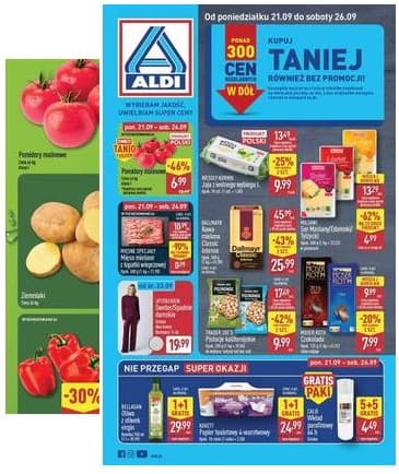 Aldi - Pełna oferta od poniedziałku 21.09 do soboty 26.09 2026-09-21 – 2026-09-26