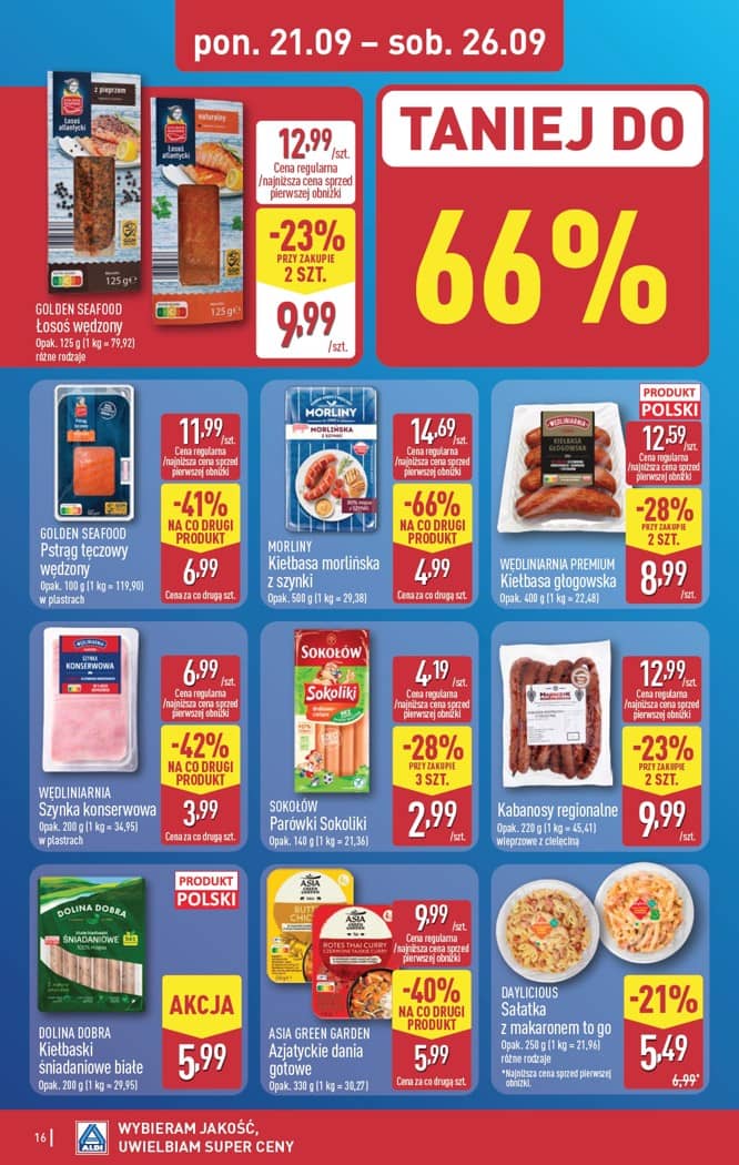 Aldi - Pełna oferta od poniedziałku 21.09 do soboty 26.09 16 puslapis