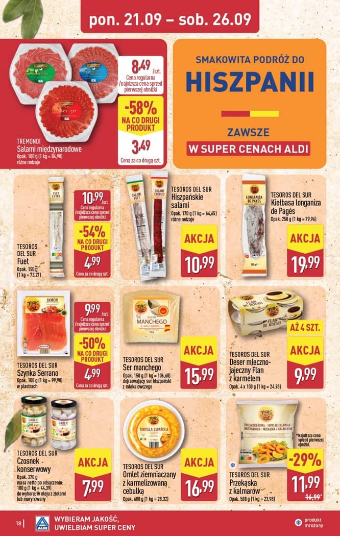 Aldi - Pełna oferta od poniedziałku 21.09 do soboty 26.09 18 puslapis