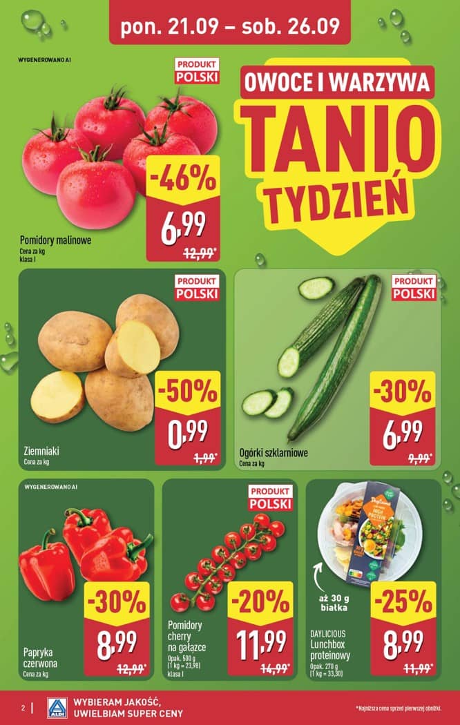 Aldi - Pełna oferta od poniedziałku 21.09 do soboty 26.09 2 puslapis