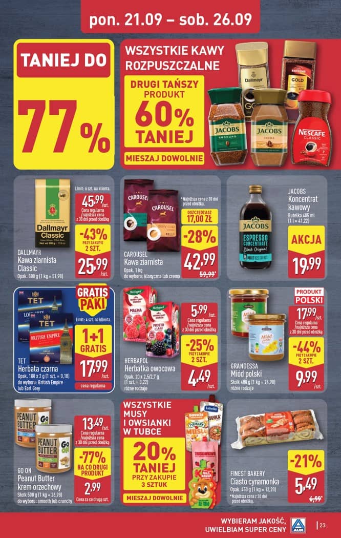 Aldi - Pełna oferta od poniedziałku 21.09 do soboty 26.09 23 puslapis