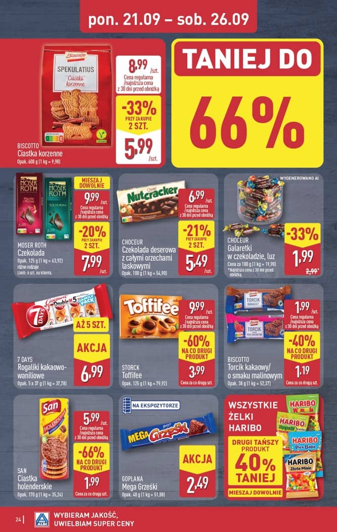 Aldi - Pełna oferta od poniedziałku 21.09 do soboty 26.09 24 puslapis
