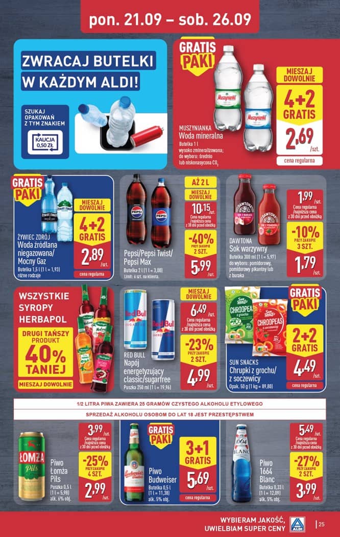 Aldi - Pełna oferta od poniedziałku 21.09 do soboty 26.09 25 puslapis