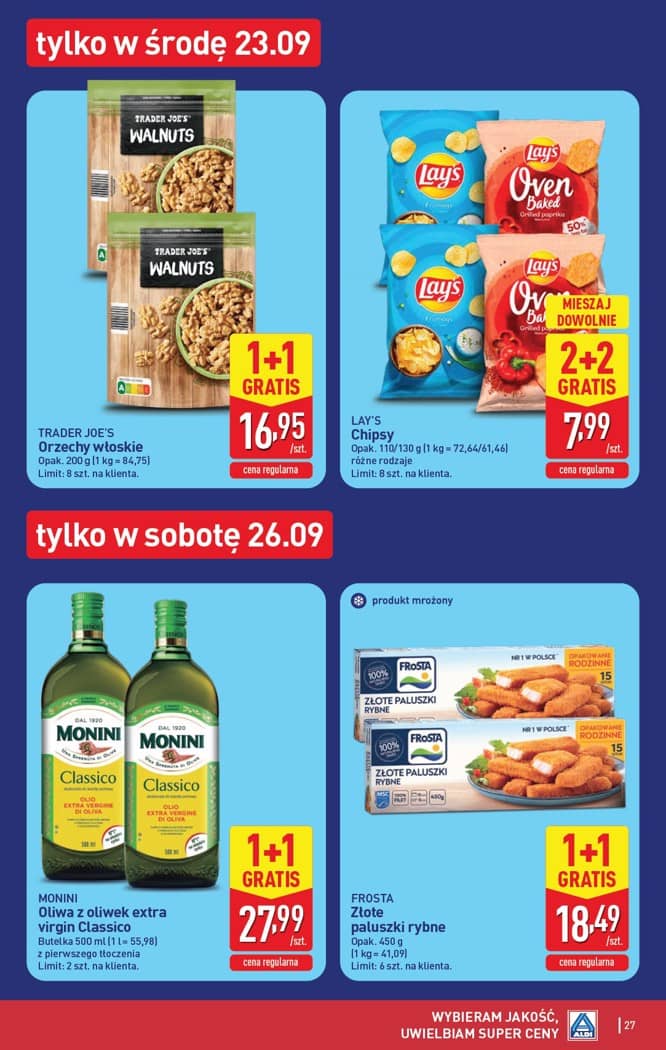 Aldi - Pełna oferta od poniedziałku 21.09 do soboty 26.09 27 puslapis