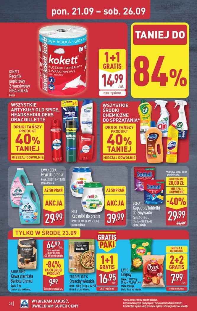 Aldi - Pełna oferta od poniedziałku 21.09 do soboty 26.09 28 puslapis