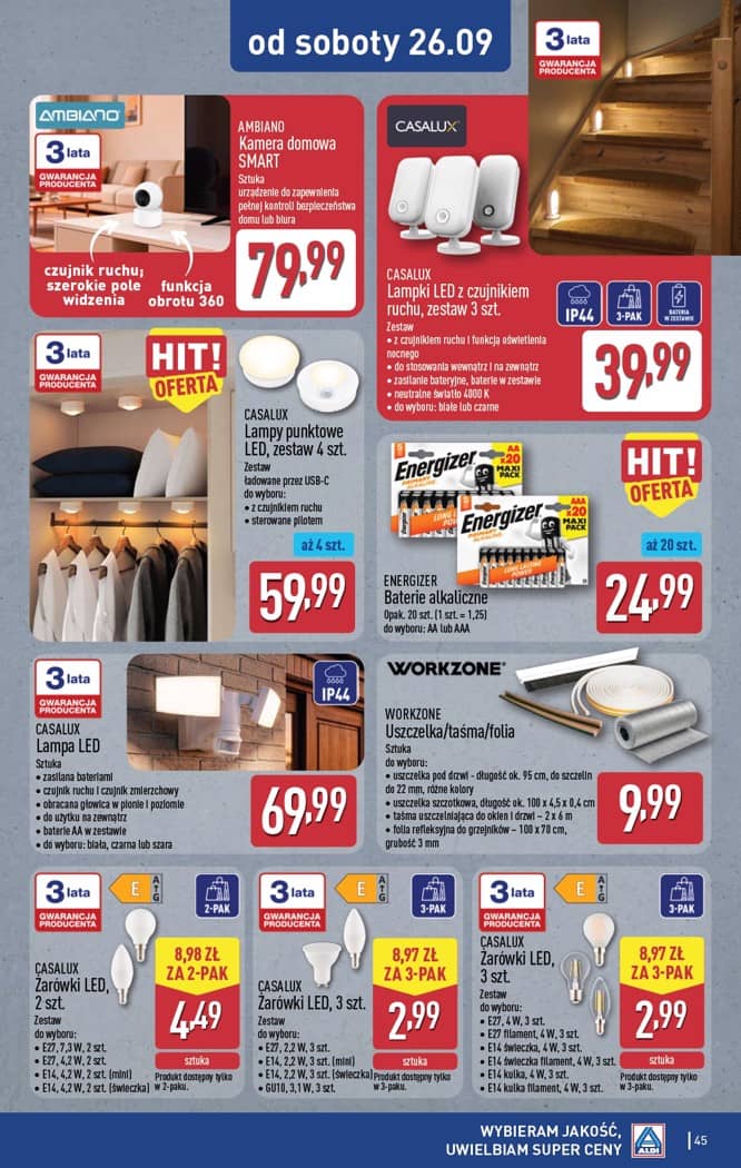 Aldi - Pełna oferta od poniedziałku 21.09 do soboty 26.09 45 puslapis