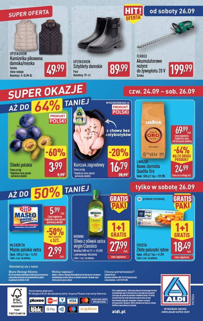 Aldi - Pełna oferta od poniedziałku 21.09 do soboty 26.09 48 puslapis