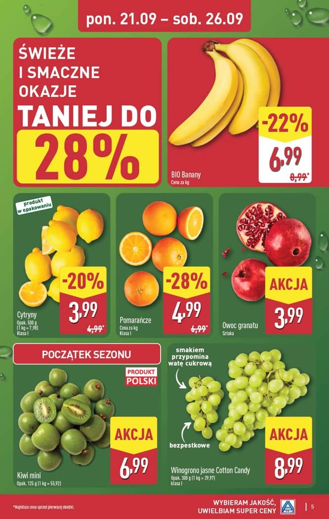 Aldi - Pełna oferta od poniedziałku 21.09 do soboty 26.09 5 puslapis