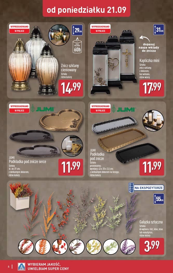Aldi - Szeroka oferta zniczy w super cenach od poniedziałku 21.09 6 puslapis