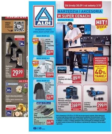 Aldi - Artykuły przemysłowe i tekstylia od środy 30.09 i od soboty 3.10 2026-09-30 – 2026-10-03