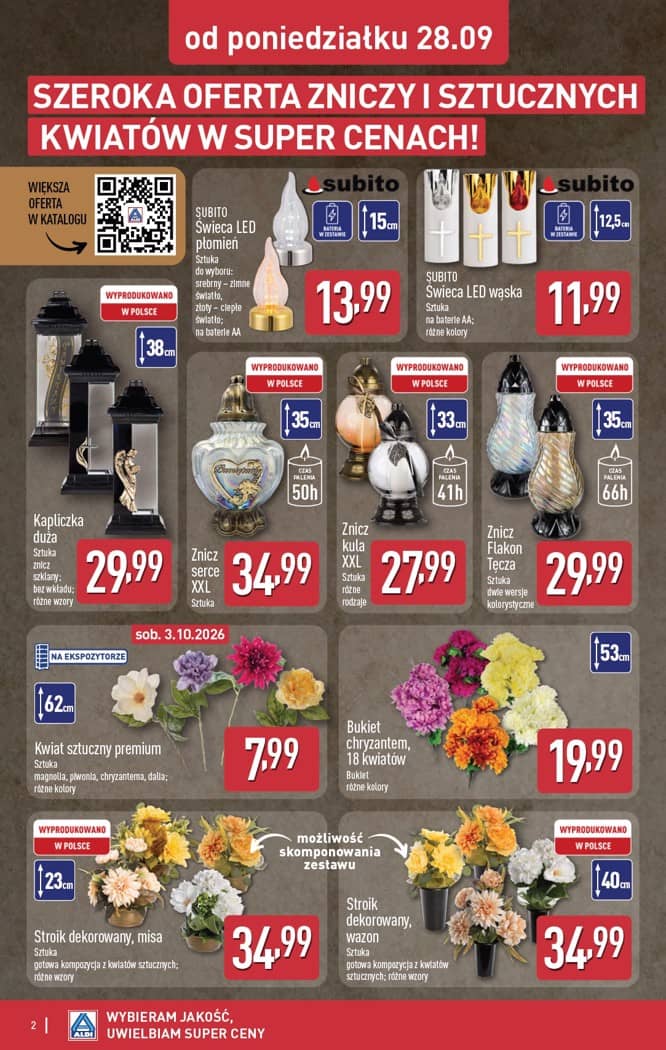Aldi - Artykuły przemysłowe i tekstylia od środy 30.09 i od soboty 3.10 2 puslapis