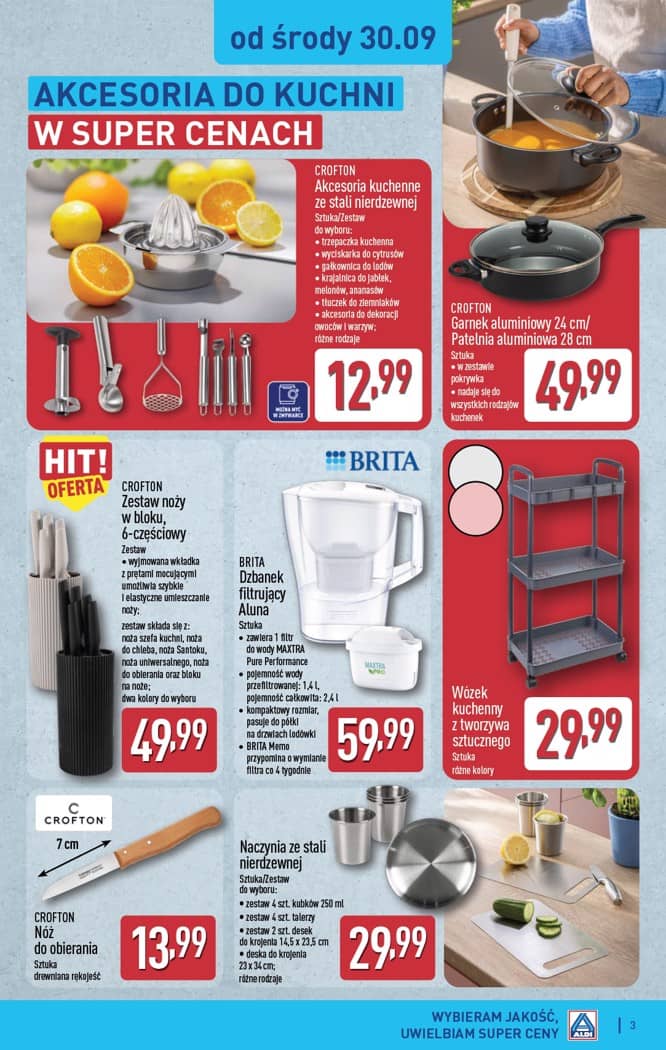 Aldi - Artykuły przemysłowe i tekstylia od środy 30.09 i od soboty 3.10 3 puslapis