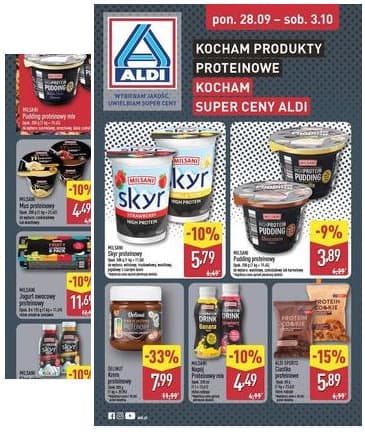 Aldi - Oferta produktów proteinowych od poniedziałku 28.09 do soboty 3.10 2026-09-28 – 2026-10-03