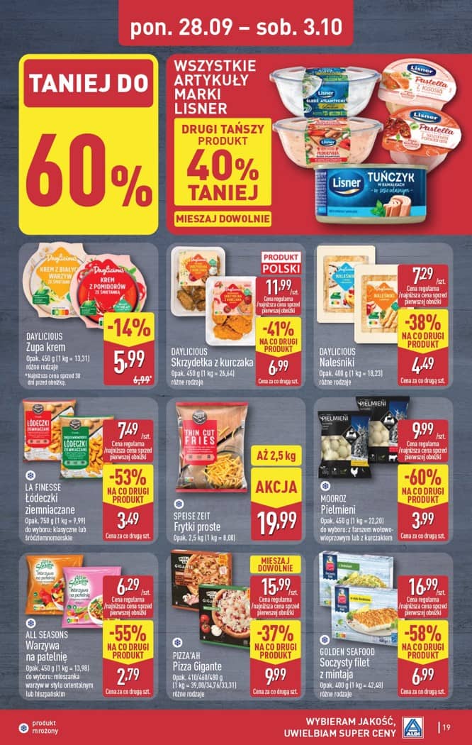 Aldi - Pełna oferta od poniedziałku 28.09 do soboty 3.10 19 puslapis