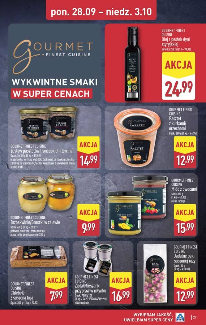 Aldi - Pełna oferta od poniedziałku 28.09 do soboty 3.10 27 puslapis