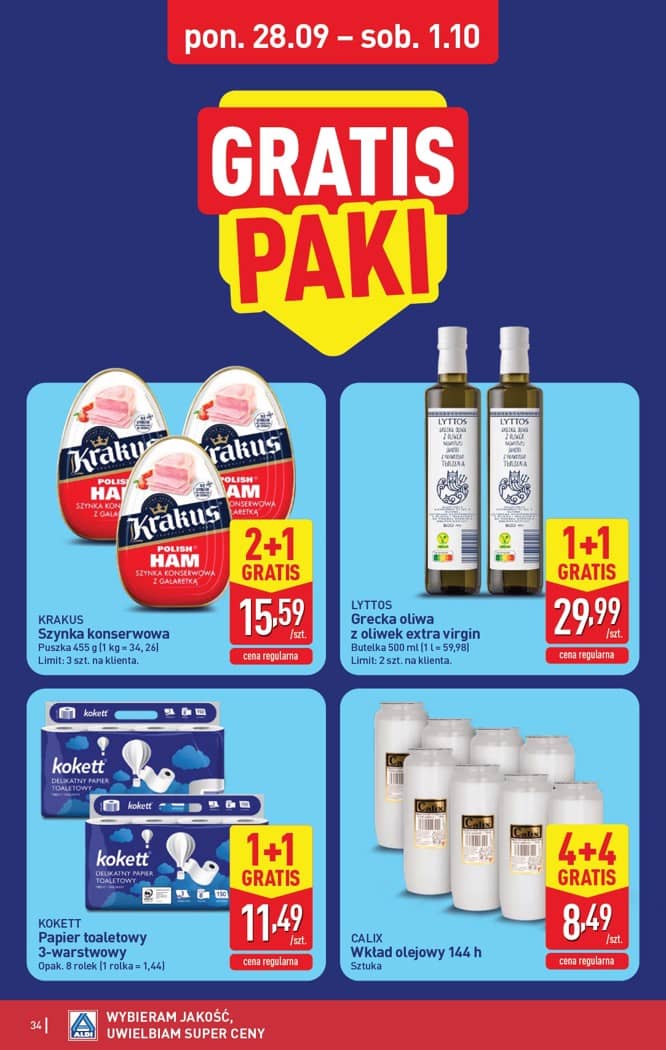 Aldi - Pełna oferta od poniedziałku 28.09 do soboty 3.10 34 puslapis